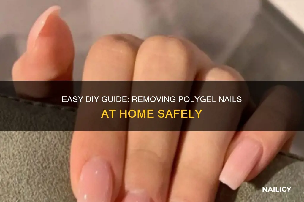 how to soak off polygel nails at home