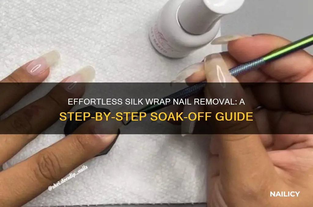 how to soak off silk wrap nails