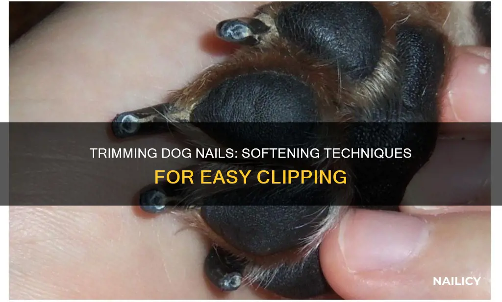 how to soften dog nails for trimming