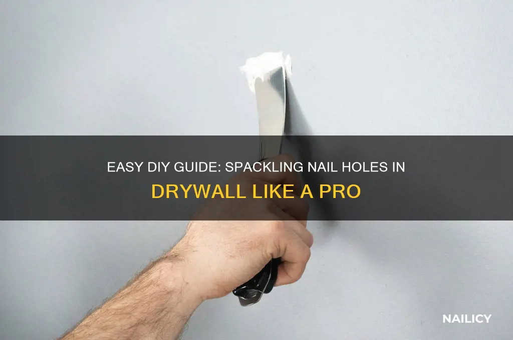 how to spackle nail holes in drywall