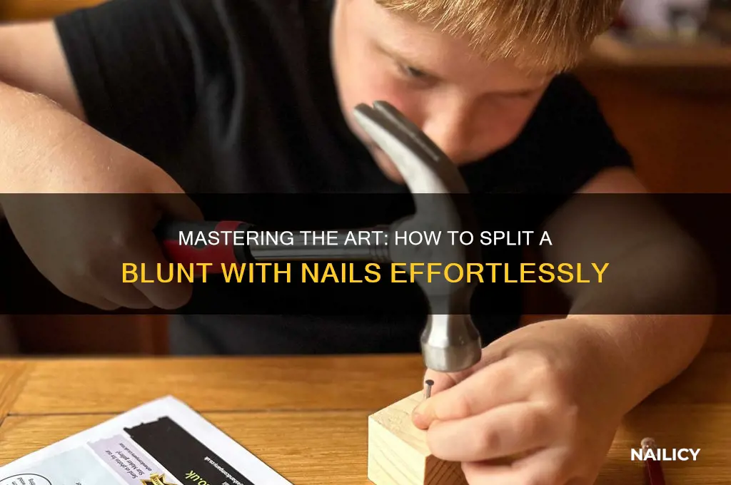 how to split a blunt with nails