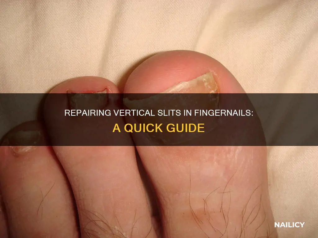 how to stop a verticle slit in finger nail