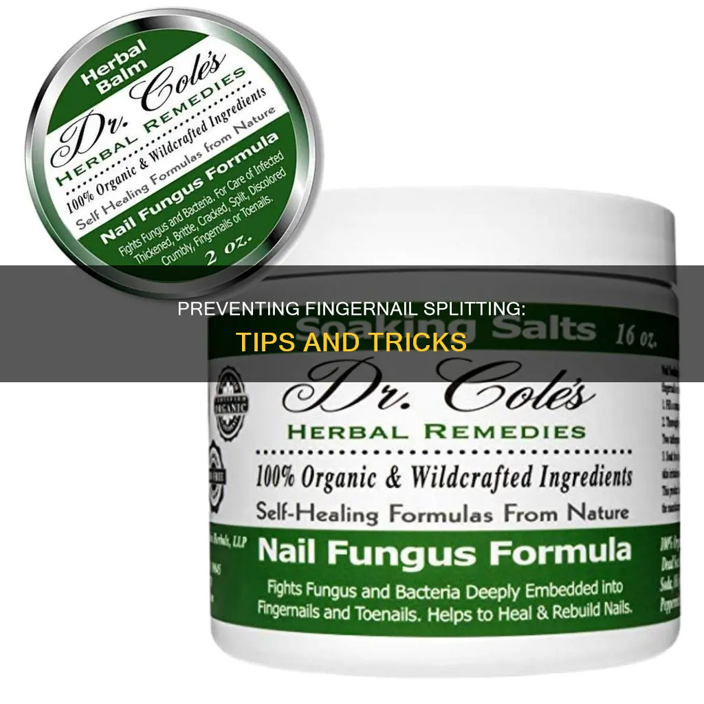 how to stop finger nail from splitting dow the center