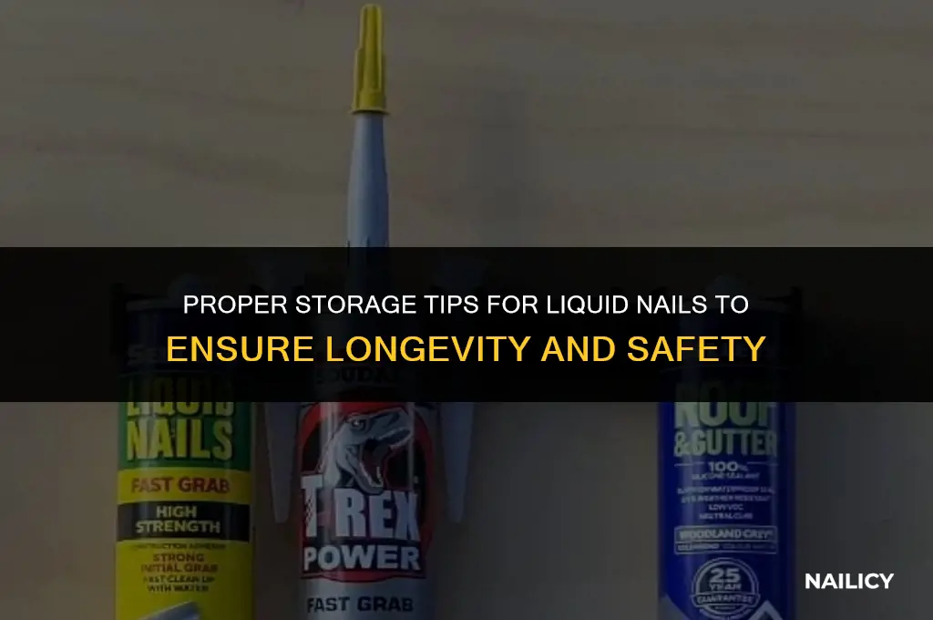 how to store liquid nails after use