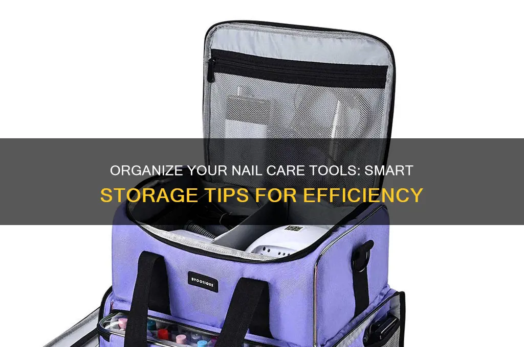 how to store nail care tools and equipment