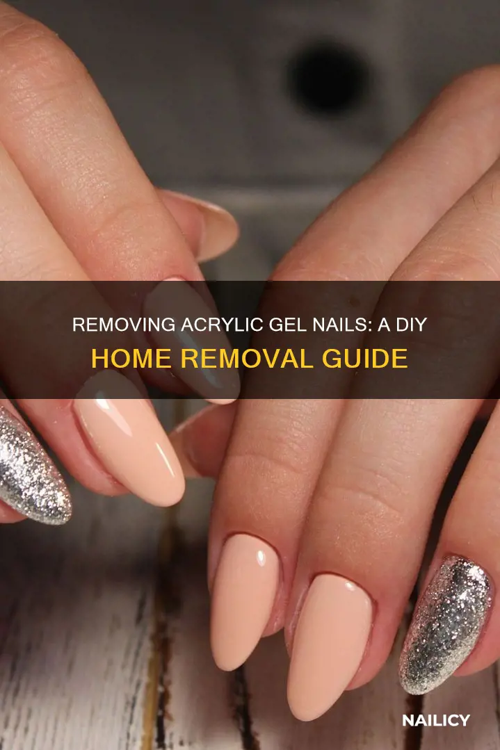 how to take acrylic gel nails off at home