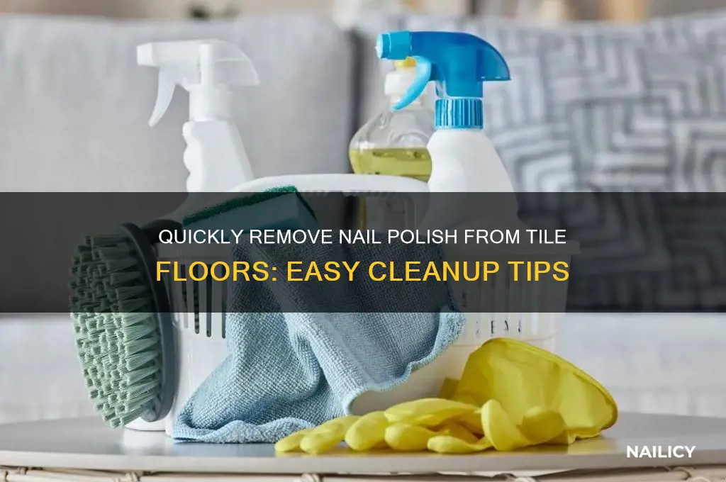 how to take finger nail polish off tile floor