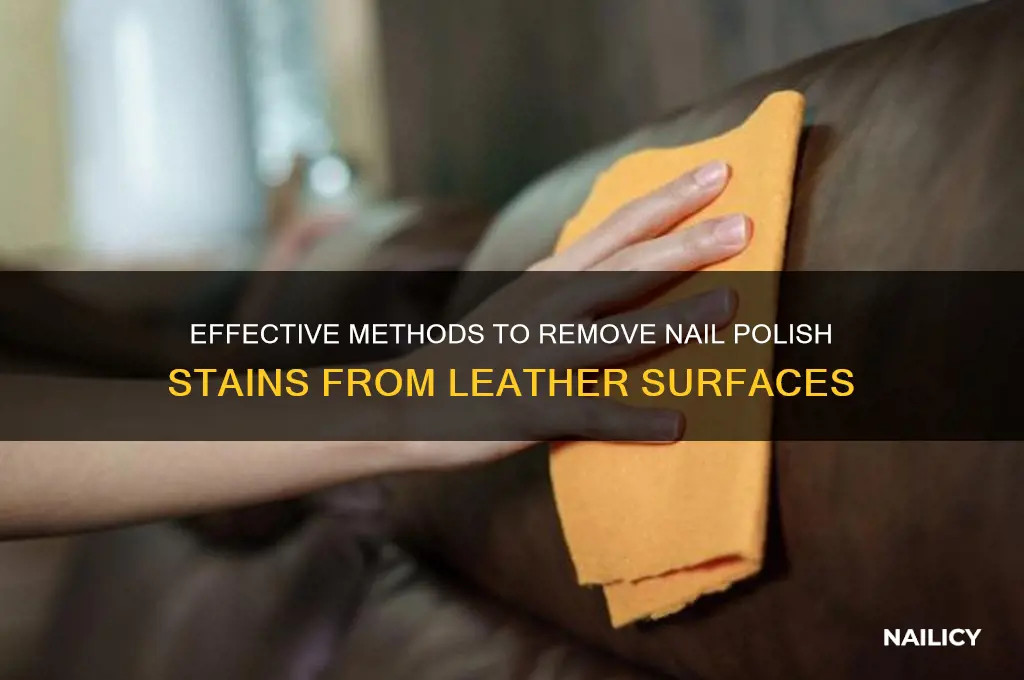how to take finger nail polish out of leather