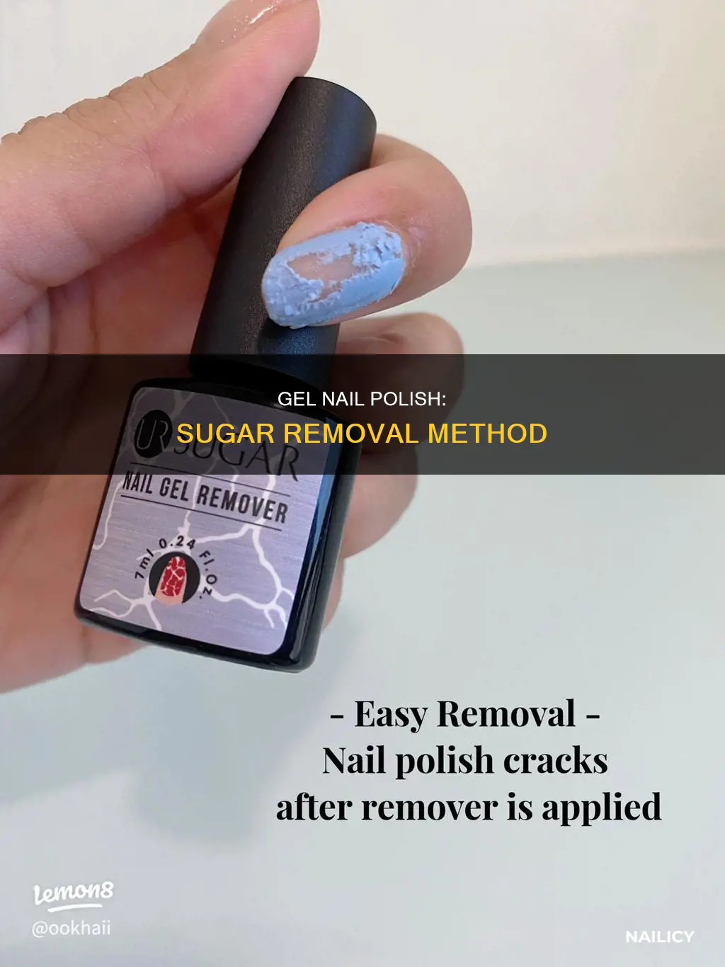 how to take gel nail polish off with sugar