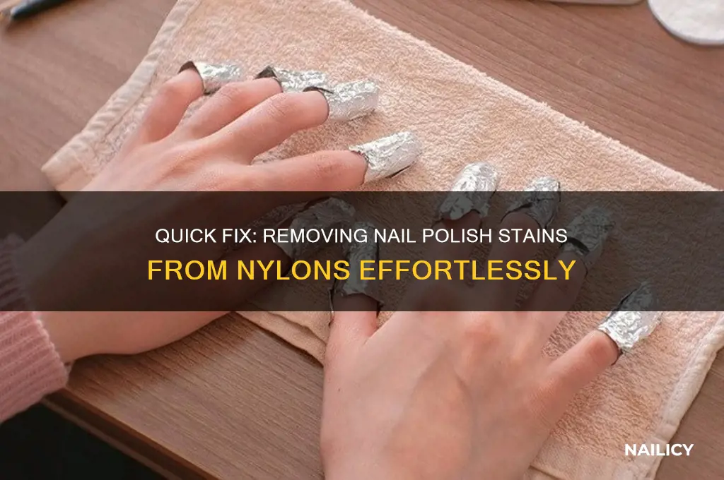 how to take nail polish of nylons