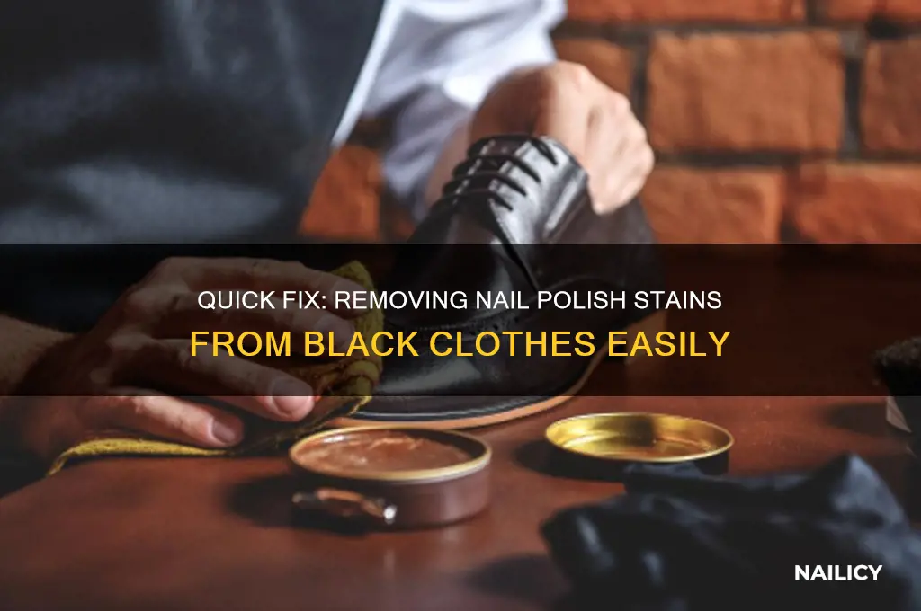 how to take nail polish off black clothes