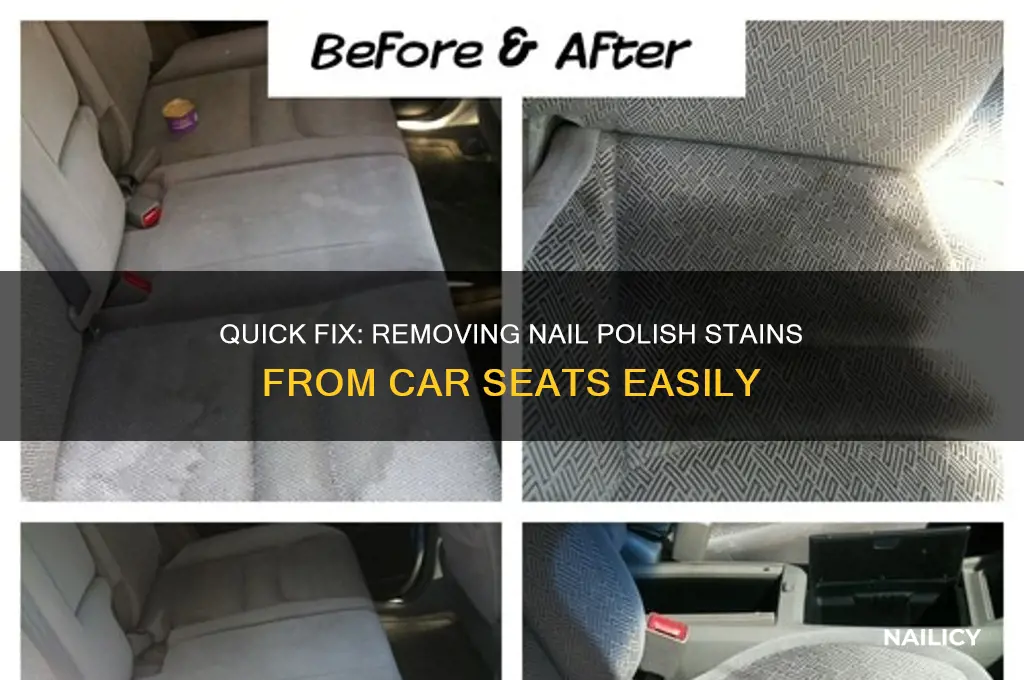 how to take nail polish off car seat