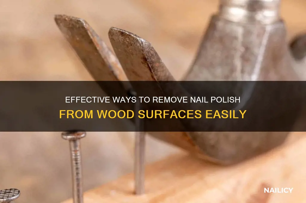 how to take nail polish off of wood