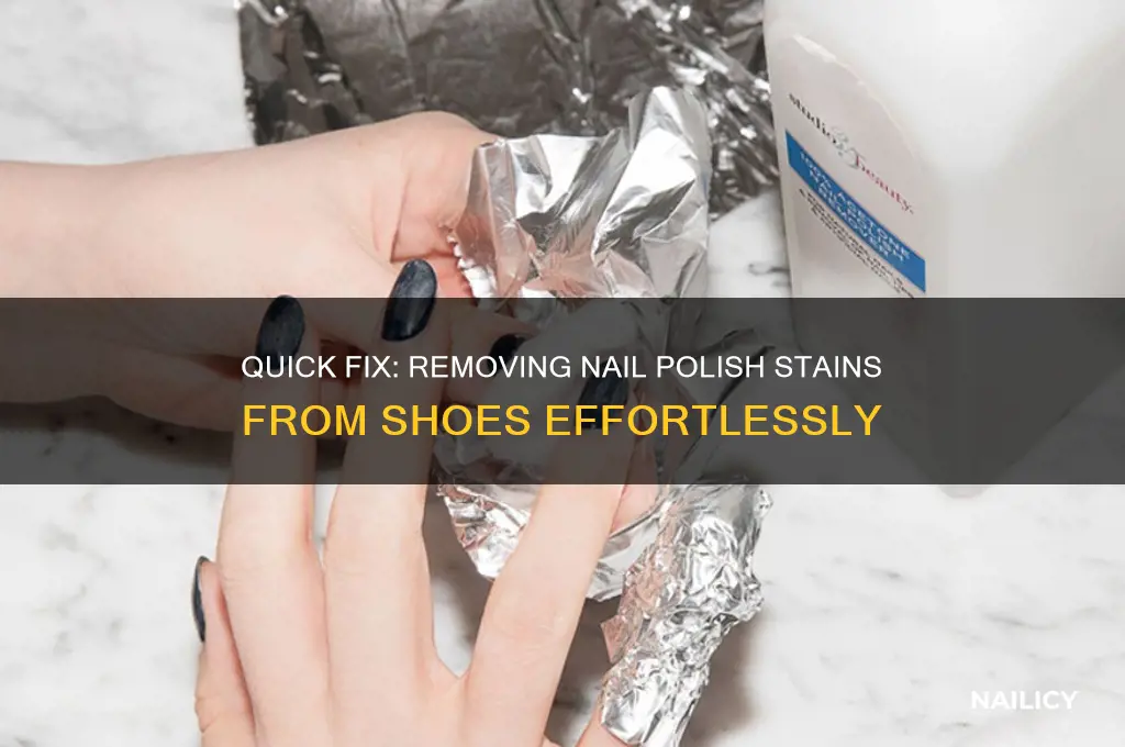 how to take nail polish off shoes