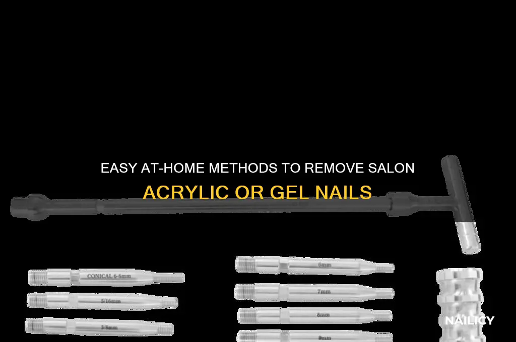 how to take nail salon nails off at home