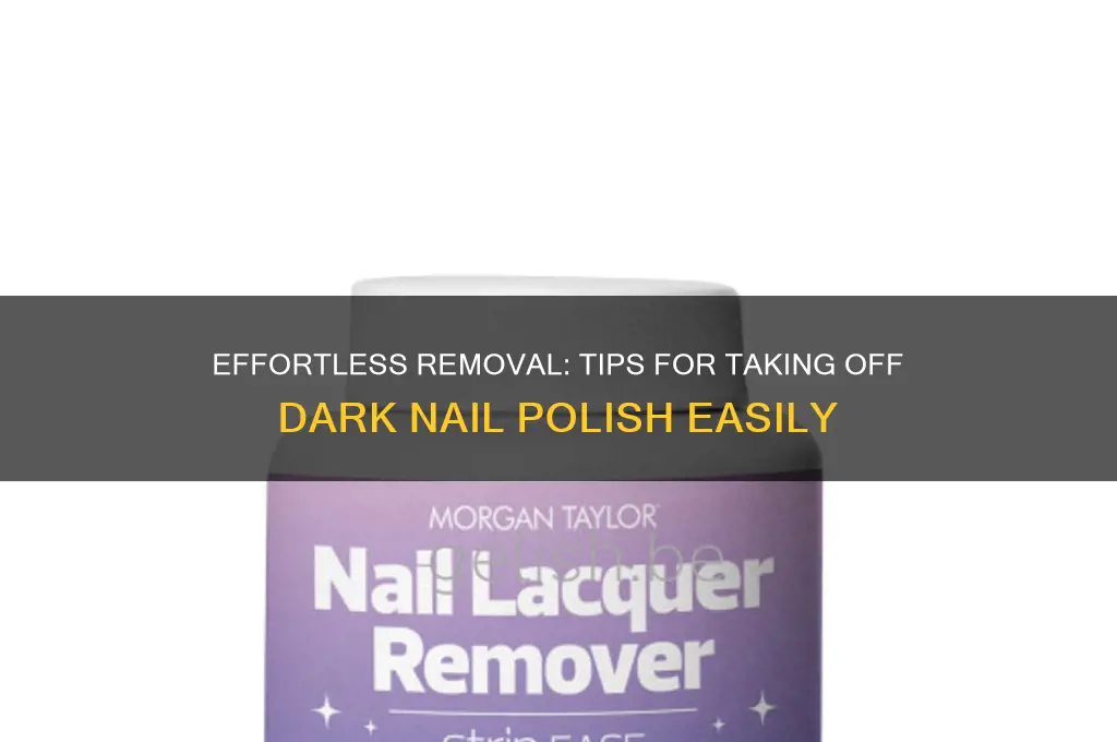 how to take off dark nail polish