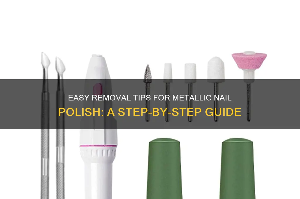 how to take off metallic nail polish