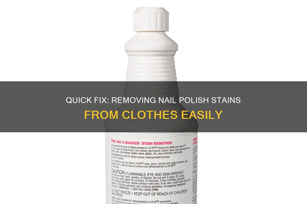 how to take off nail polish off clothes