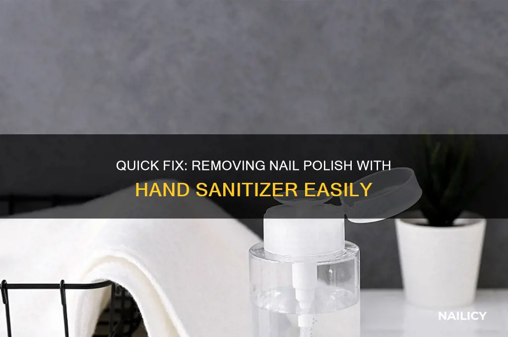 how to take off nail polish with hand sanitizer