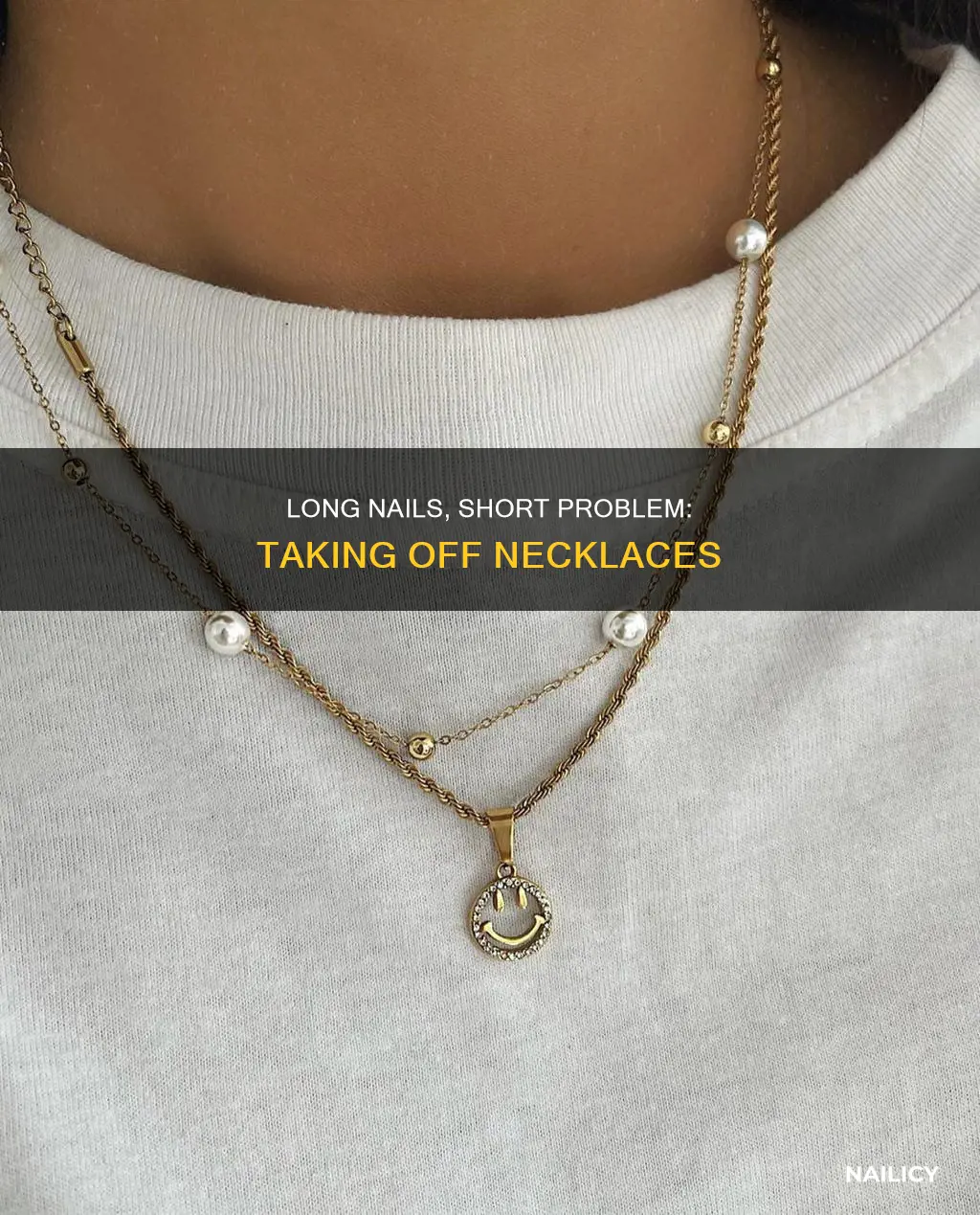 how to take off necklace with long nails