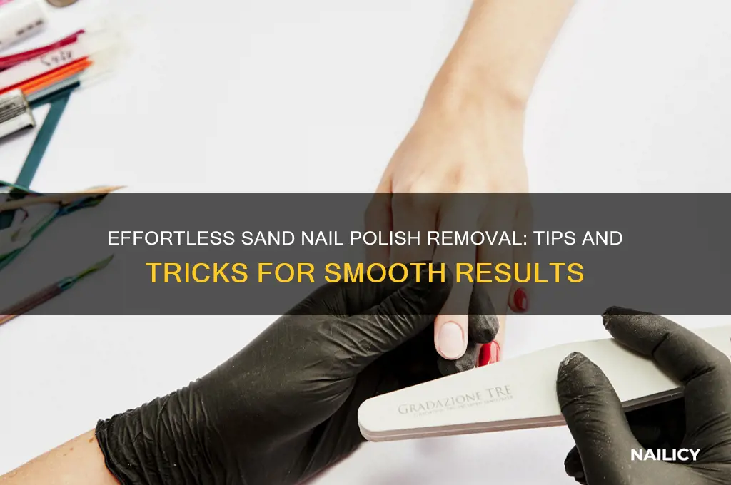 how to take off sand nail polish