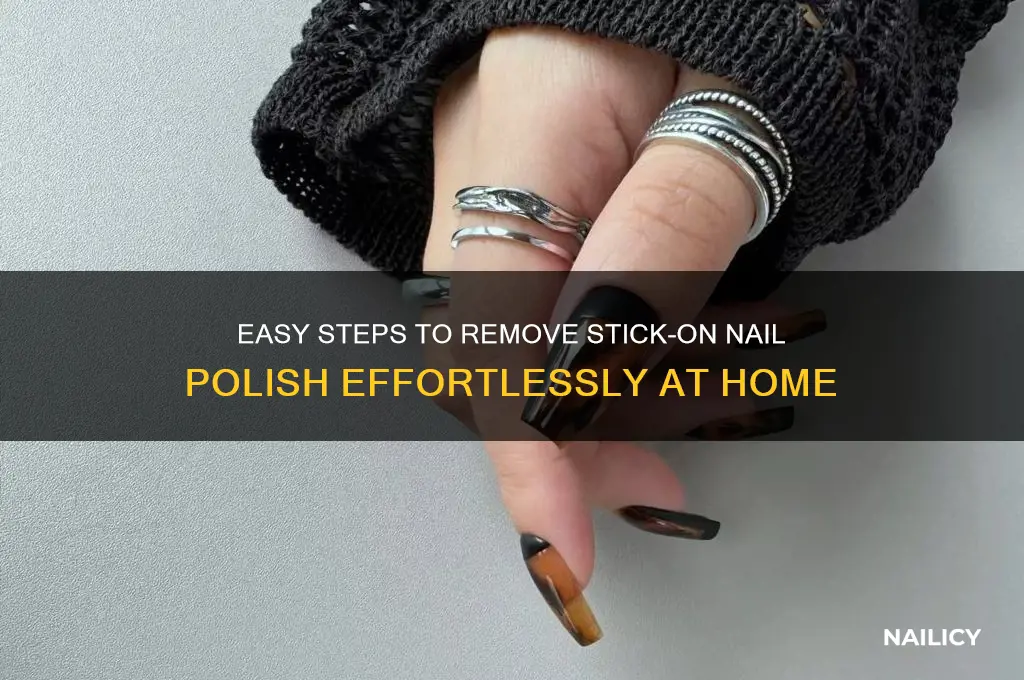 how to take off stick on nail polish