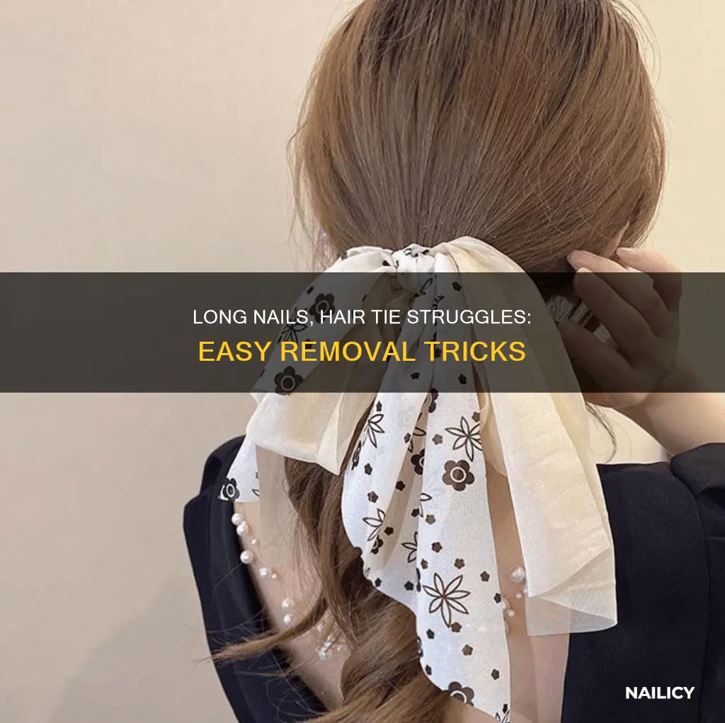how to take outa hair tire with long nails