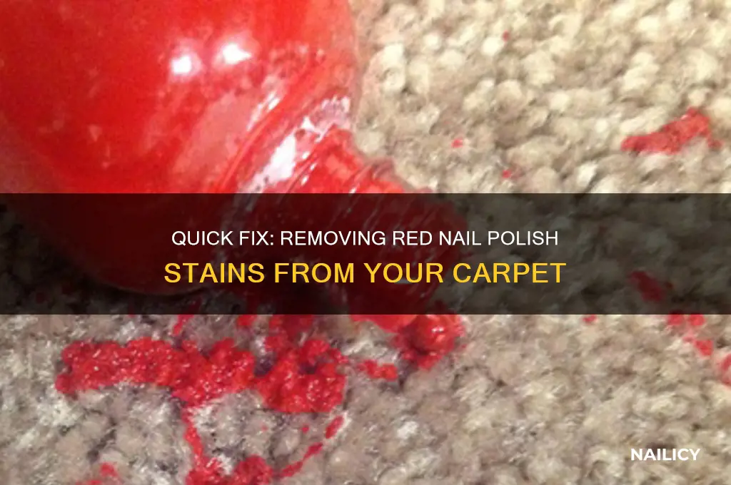 how to take red nail polish out of carpet