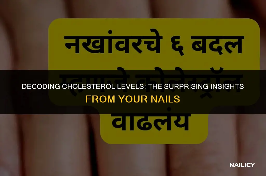 how to tell cholesterol level using nails