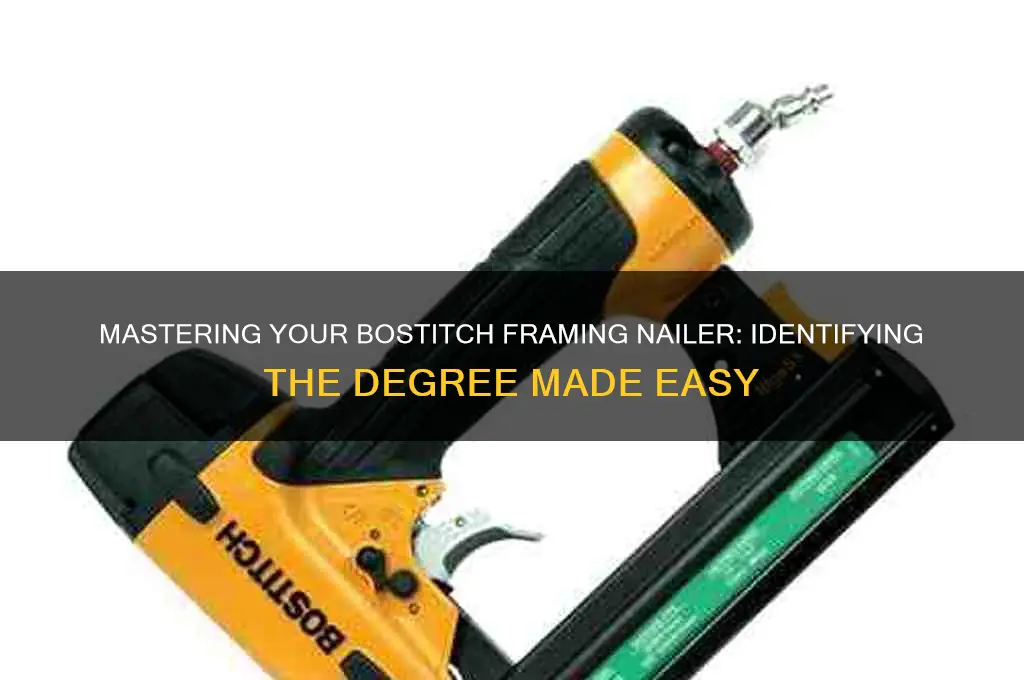 how to tell degree of bostitch framing nailer