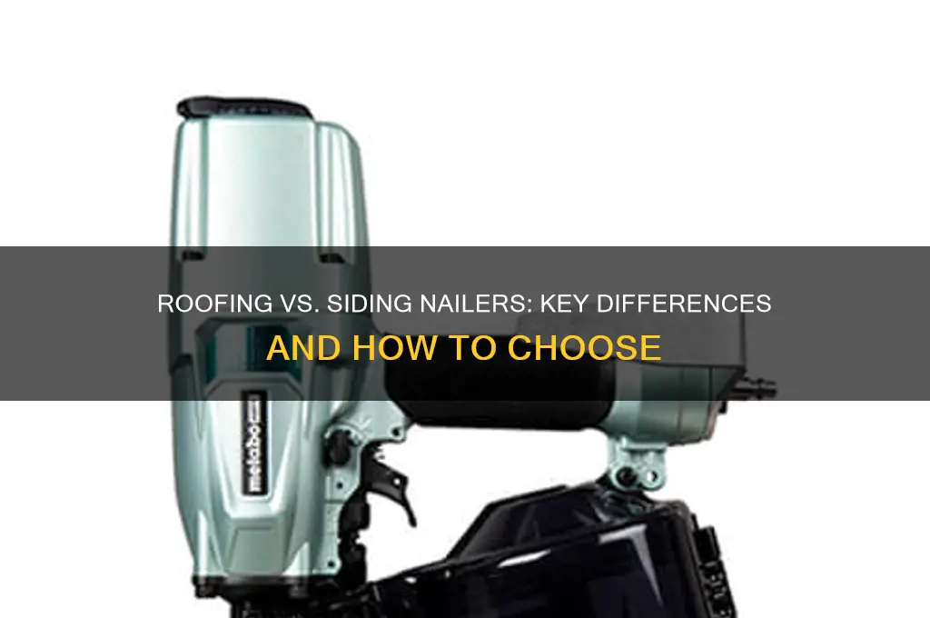 how to tell difference roofing and siding nailer