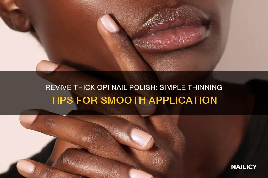 how to thin opi nail polish