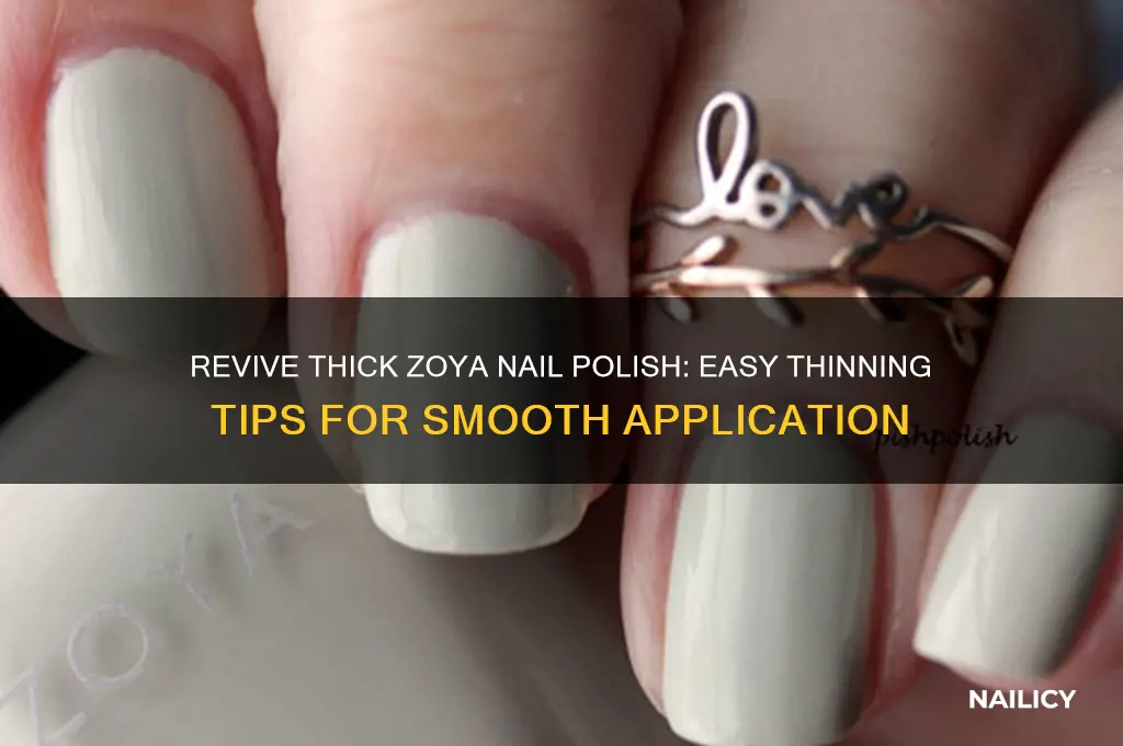 how to thin zoya nail polish