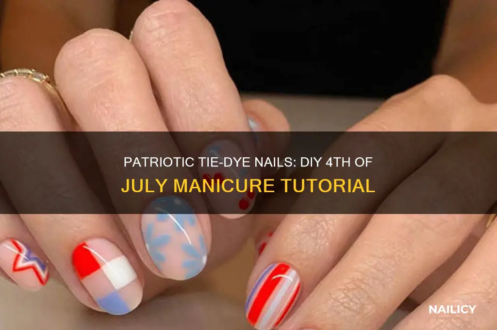 how to tie dye 4th of july nails