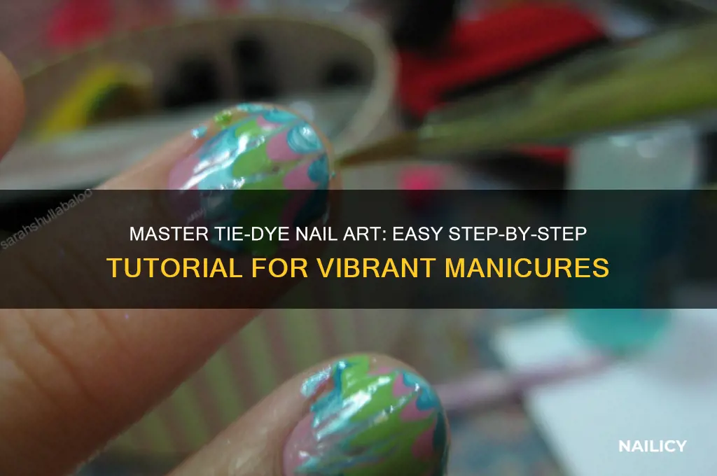 how to tie dye nails step by step