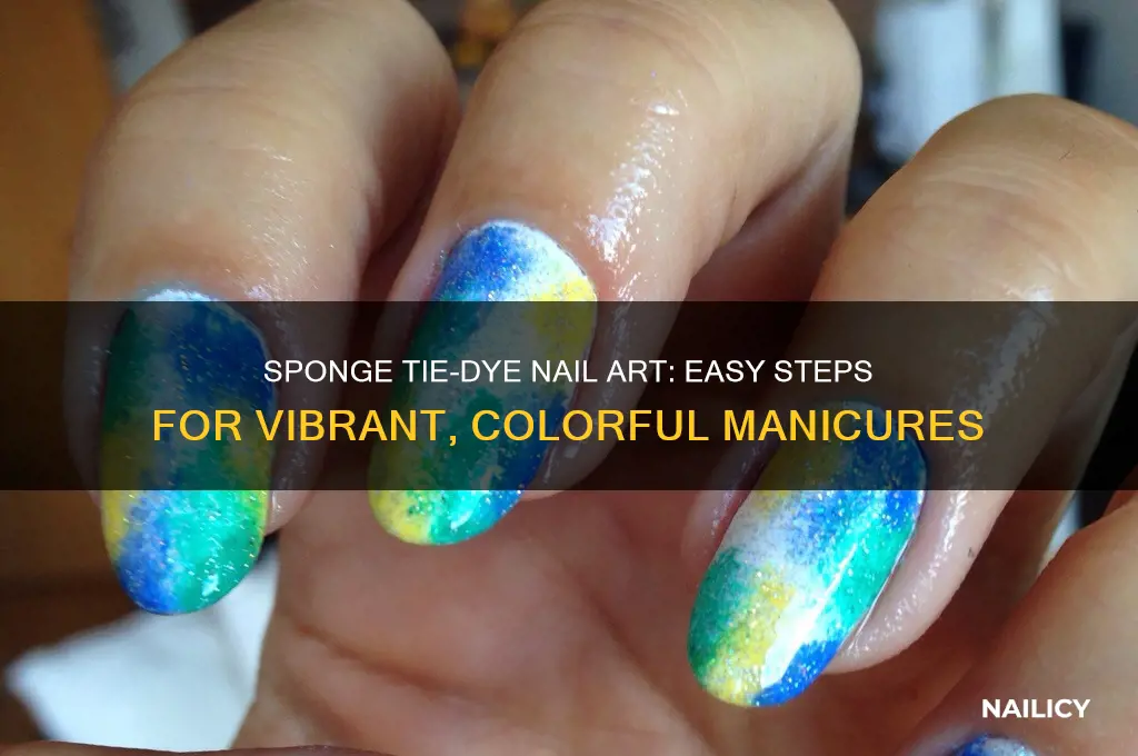how to tie dye nails with a sponge