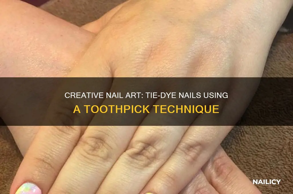 how to tie dye nails with toothpick