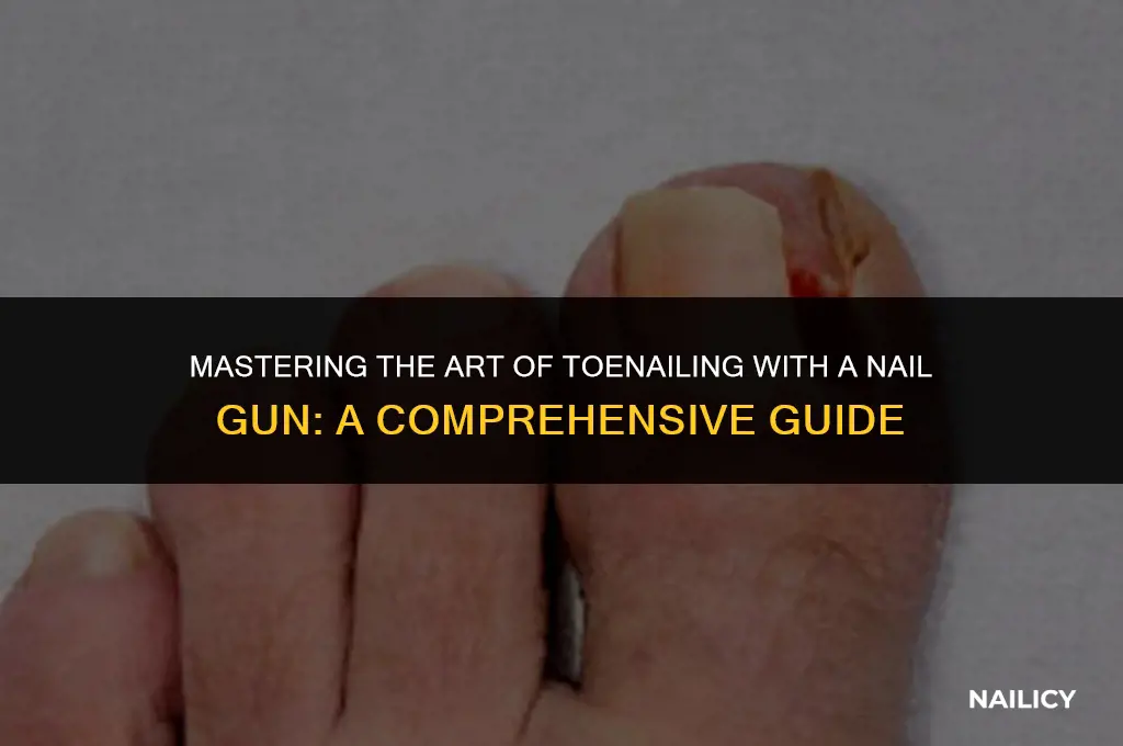 how to toenail using a nail gun