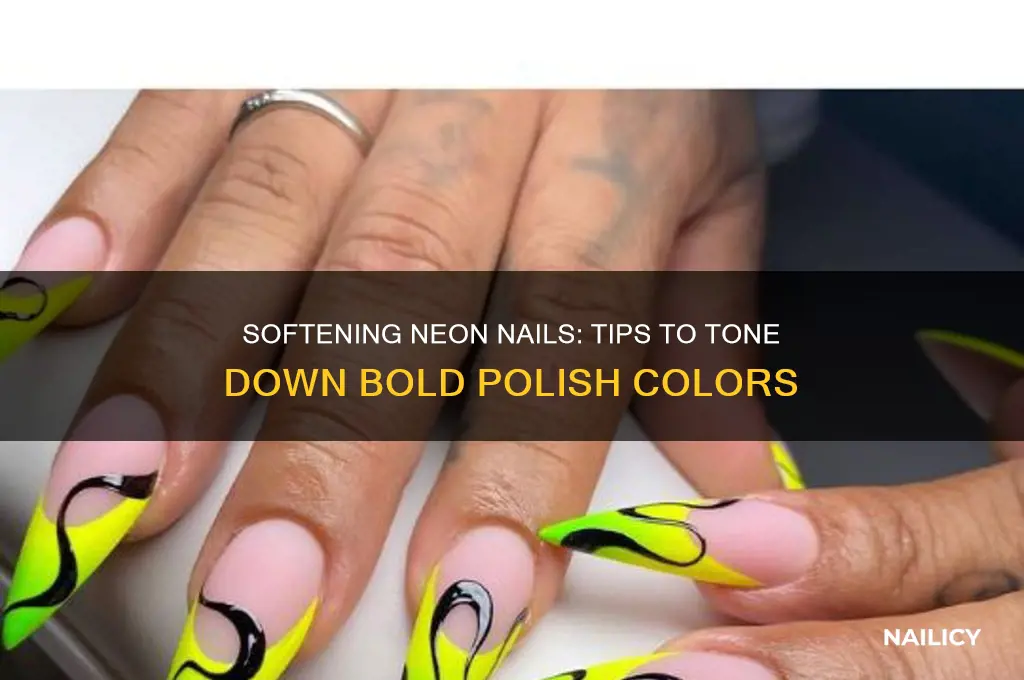 how to tone down neon nail polish