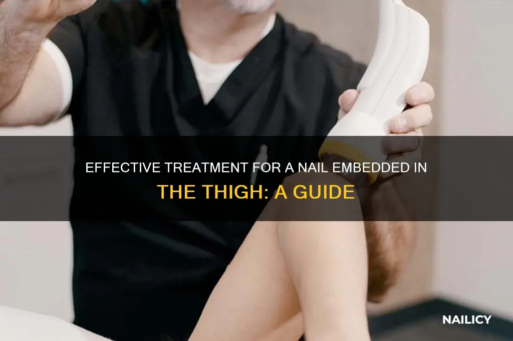 how to treat a nail in thigh