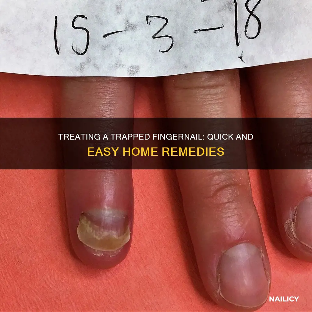 how to treat a trapped finger nail