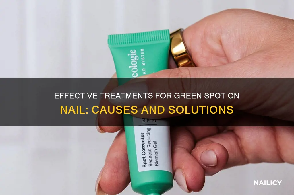 how to treat green spot on nail