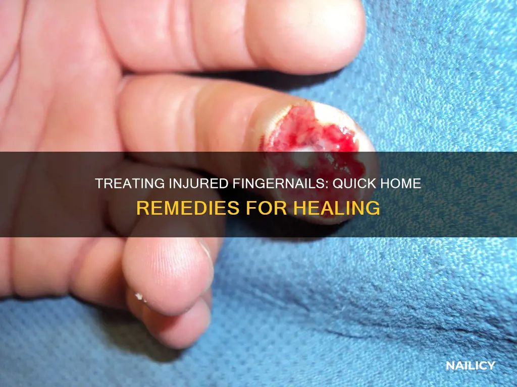 how to treat injured finger nail