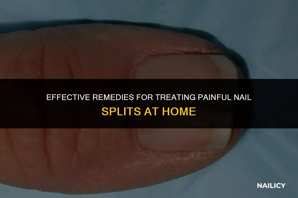 how to treat nail split