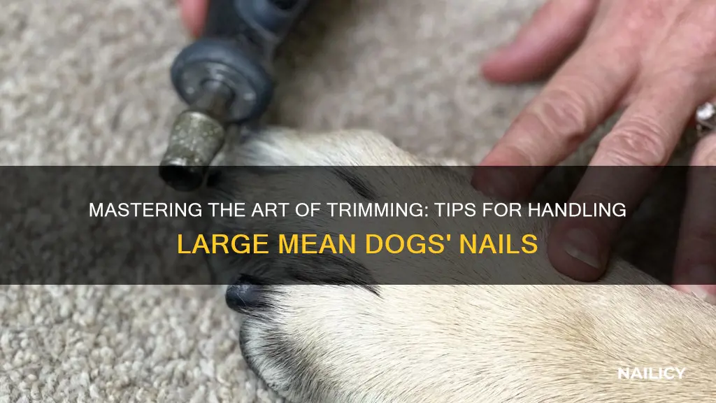 how to trim a large mean dog