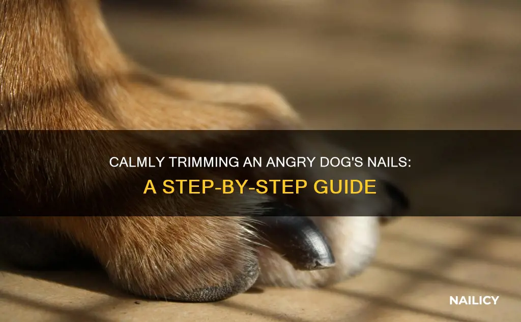 how to trim an angry dog