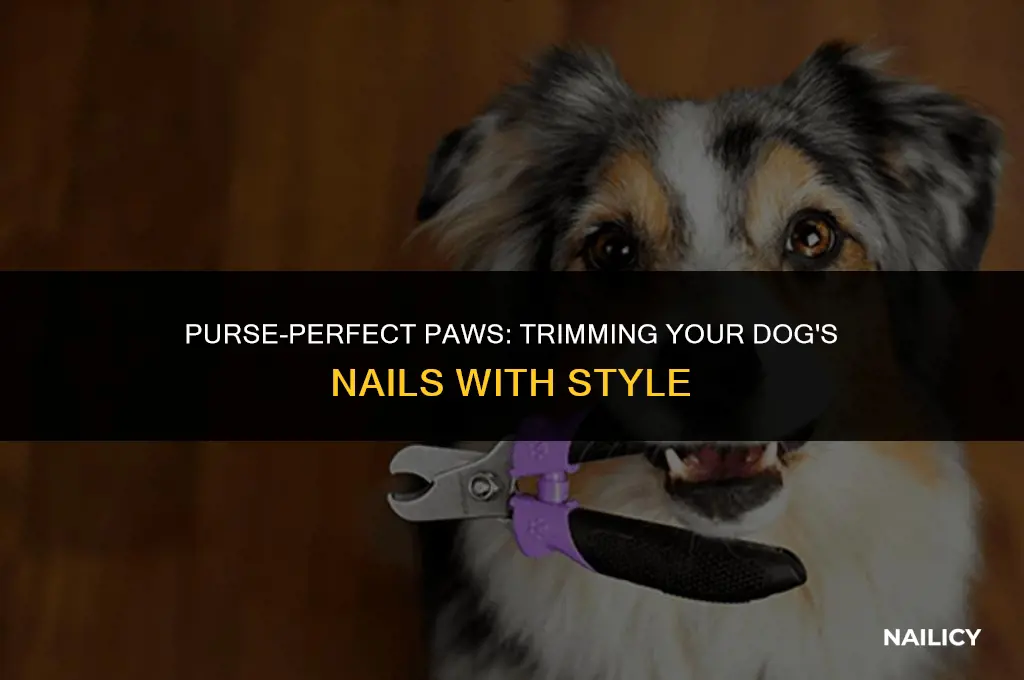 how to trim dogs nails using a purse