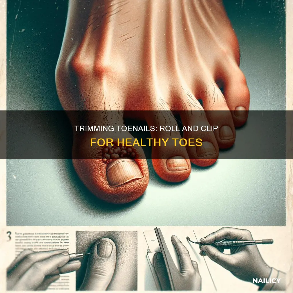 how to trim nail roll into toe