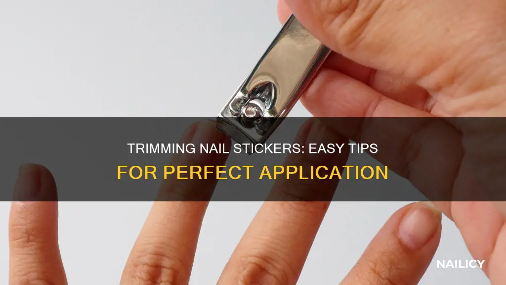 how to trim nail stickers