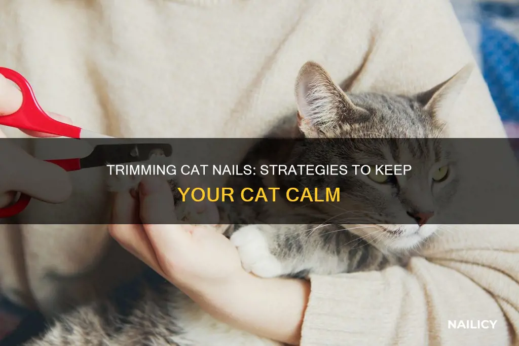 how to trim nails when the cat pulls away